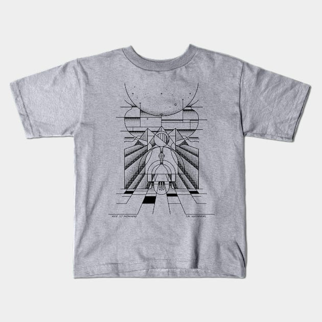 Ride to Nowhere or Anywhere Kids T-Shirt by itsBraining